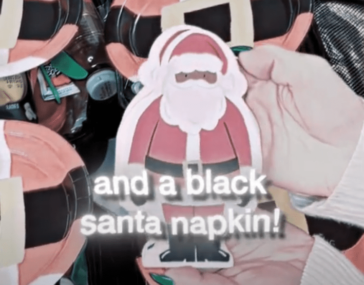Black Santa Napkin meme TikTok video fan edit.