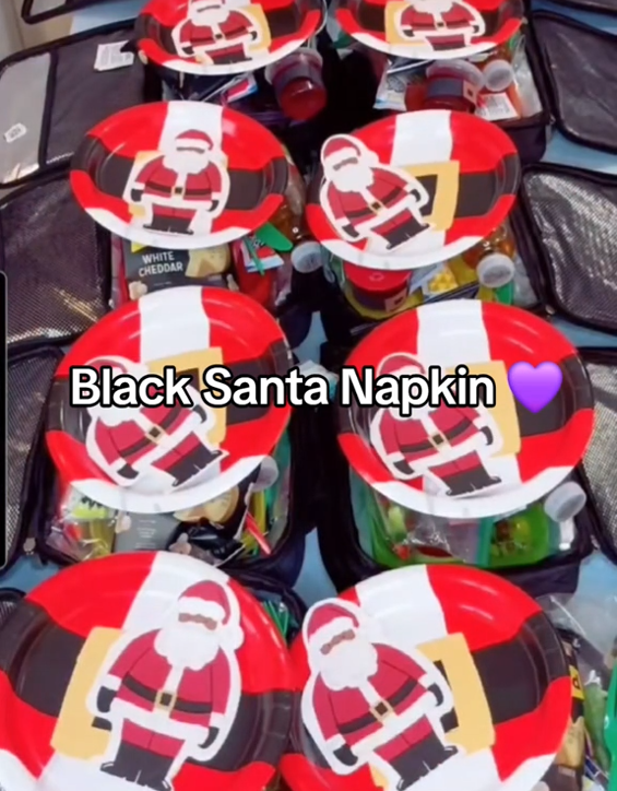 Black Santa Napkin meme TikTok video.