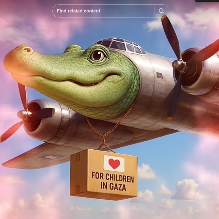 bombardino crocodilo apology to gaza