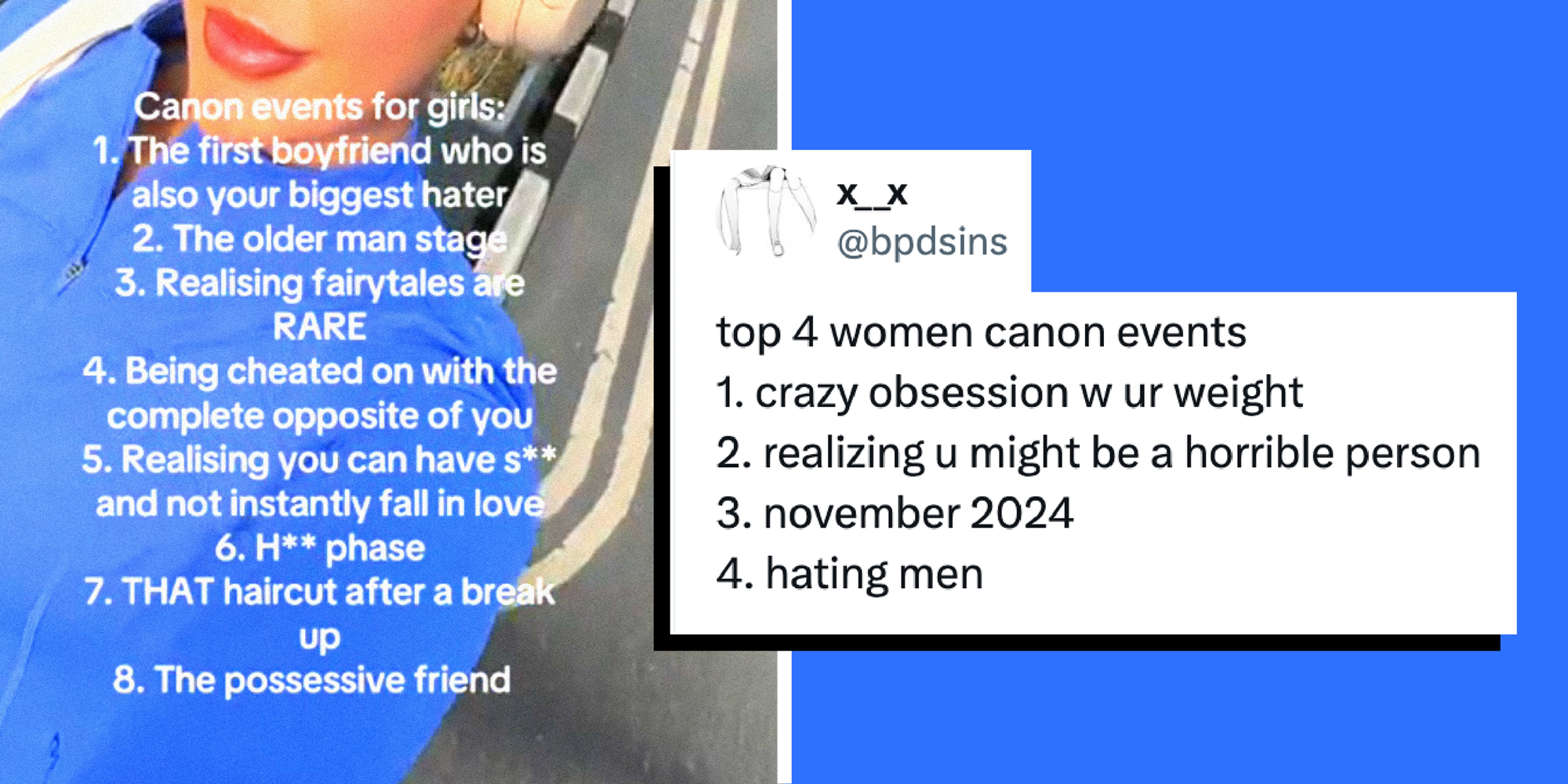 A person walking with headphones on. Text over is titled: Canon events for girls.