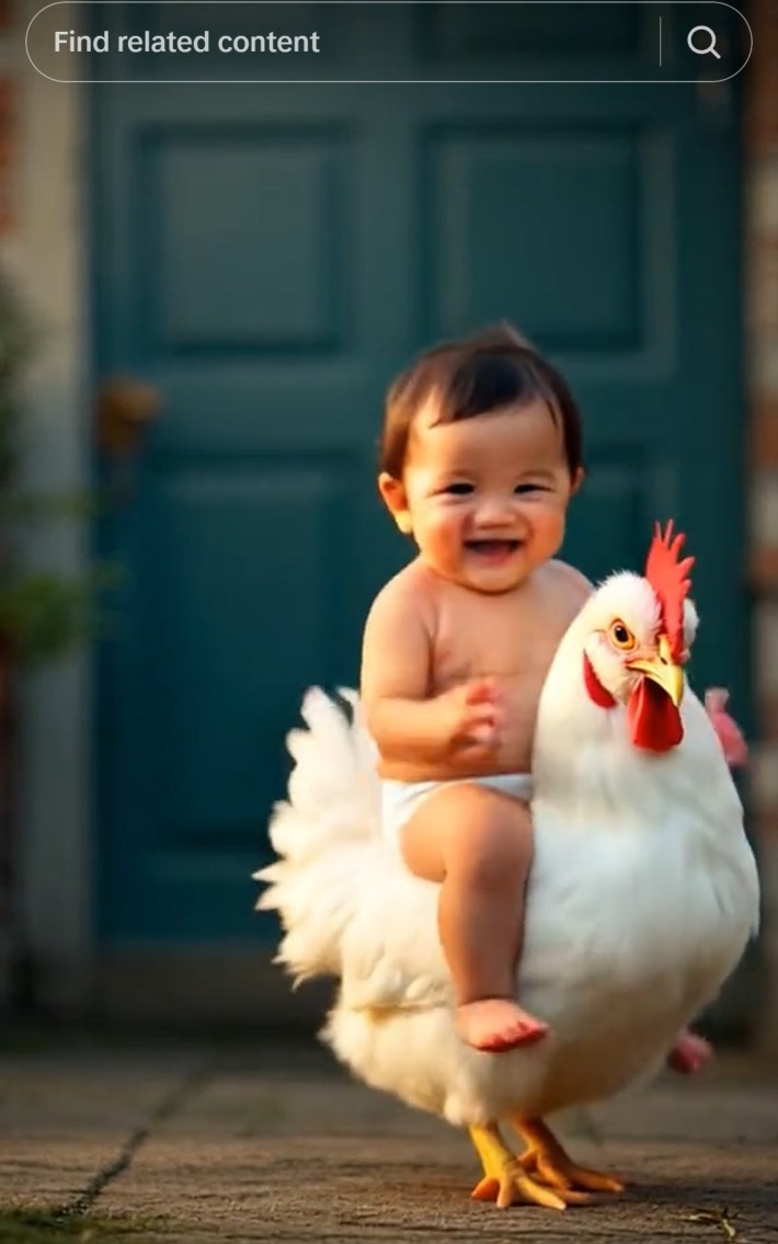 ai baby on a chicken