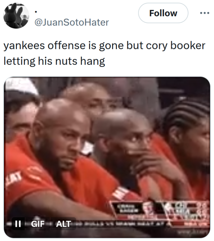 Cory Booker meme with the basketball player thinking and nodding gif.