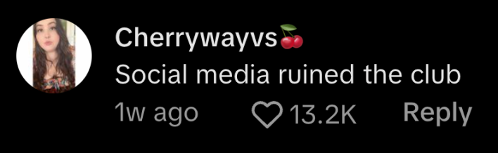 response to @demetriusfields/TikTok "gen z killed club culture" reads social media ruined the club