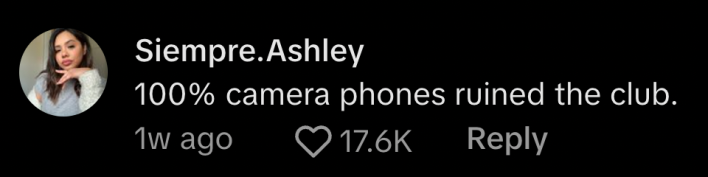 response to @demetriusfields/TikTok "gen z killed club culture" reads 100% camera phones ruined the club