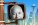 Photo Illustration of Jeff Bezos in a crosswalk sign in front of the skyline in Seattle.