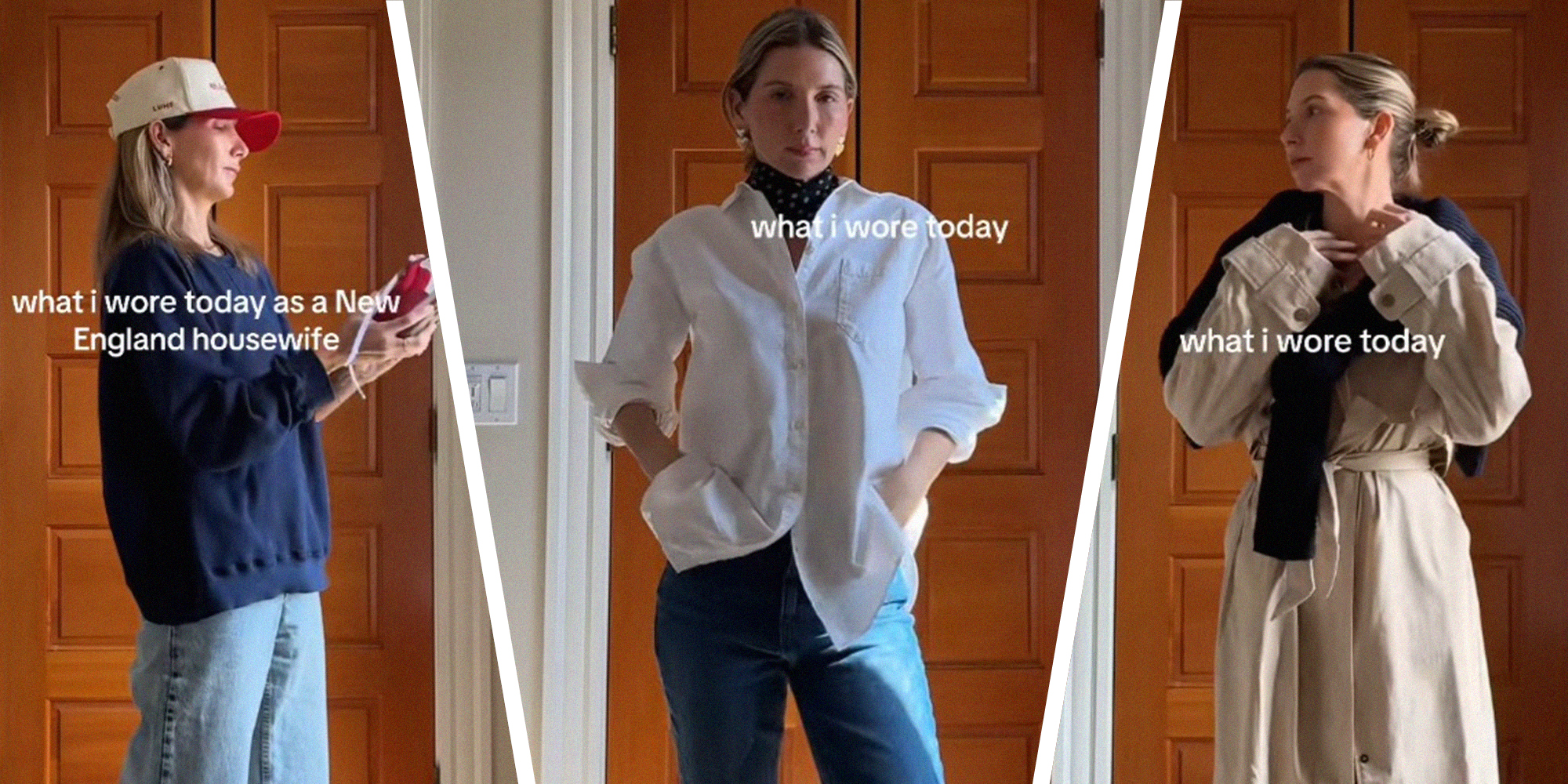 kylie Swanson posing with 3 different outfits