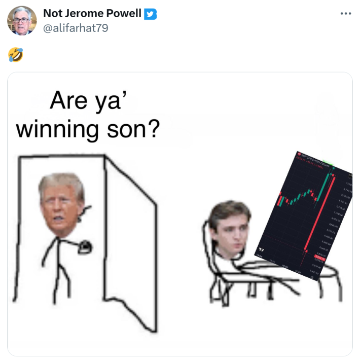 Liberation Day tariff meme.