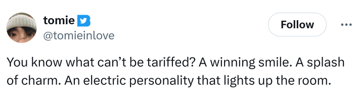 Liberation Day tariff meme.