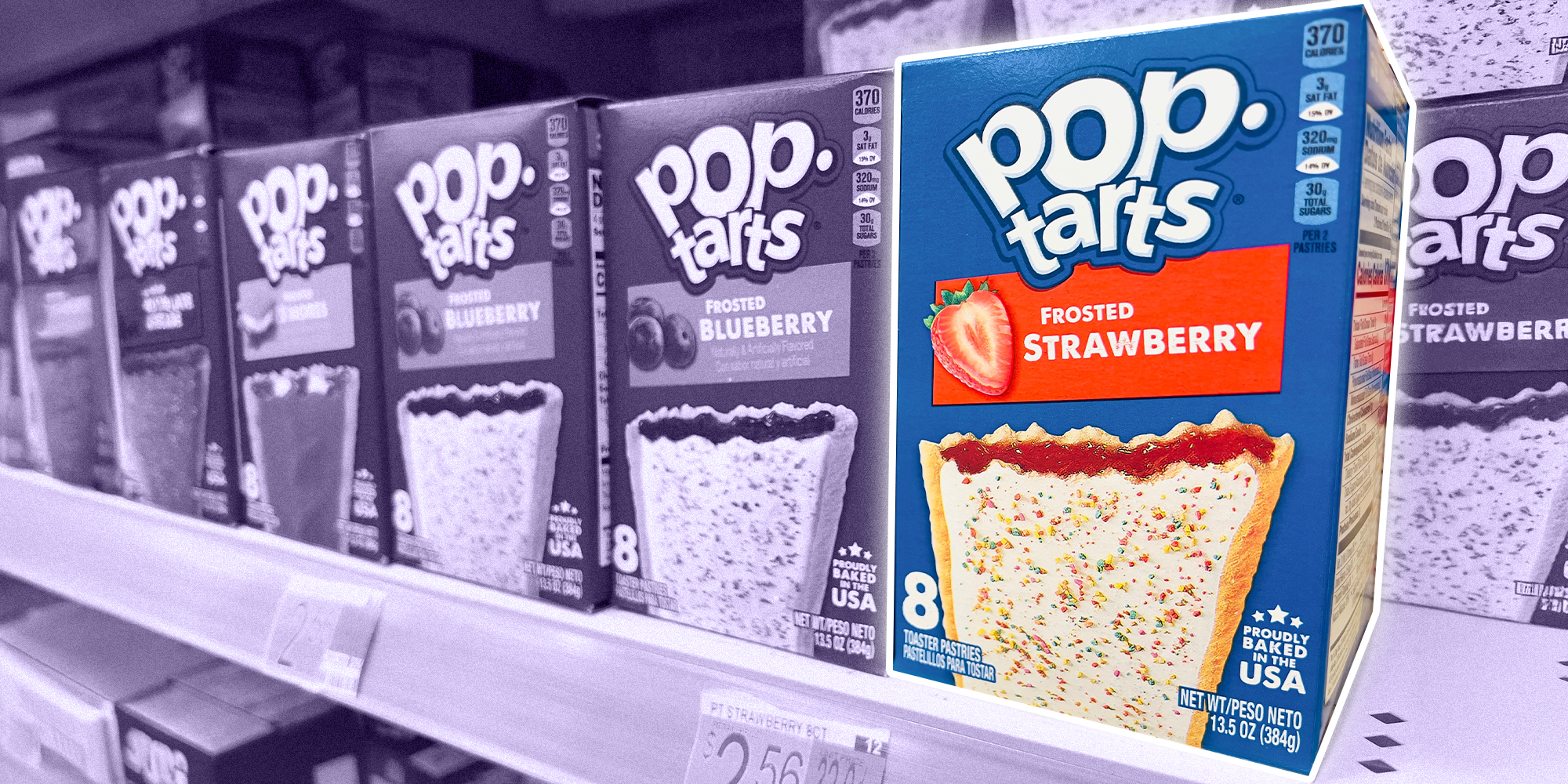 Pop Tarts highlighted on shelf