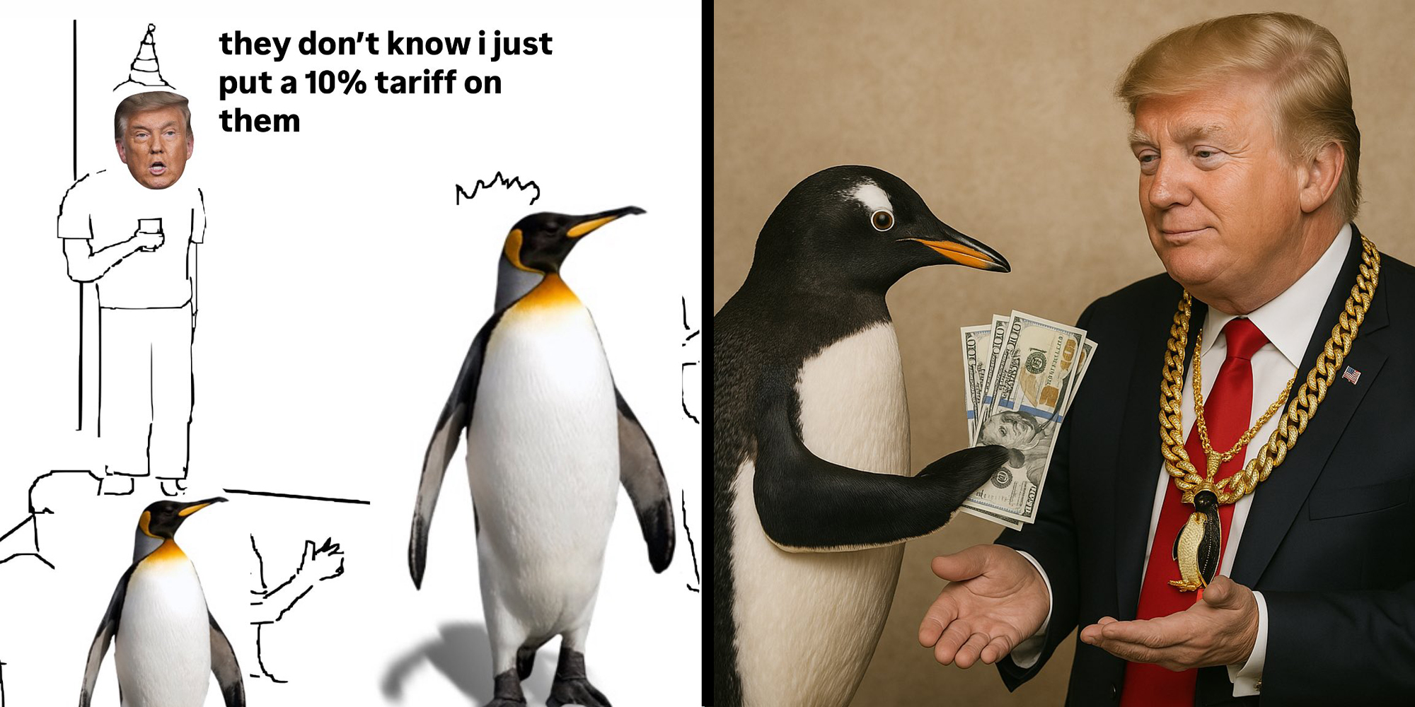 Trump Penguin Tariffs Meme