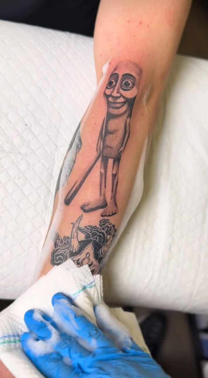 Tung Tung Tung Sahur tattoo.