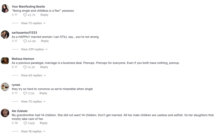 Don't get married comments