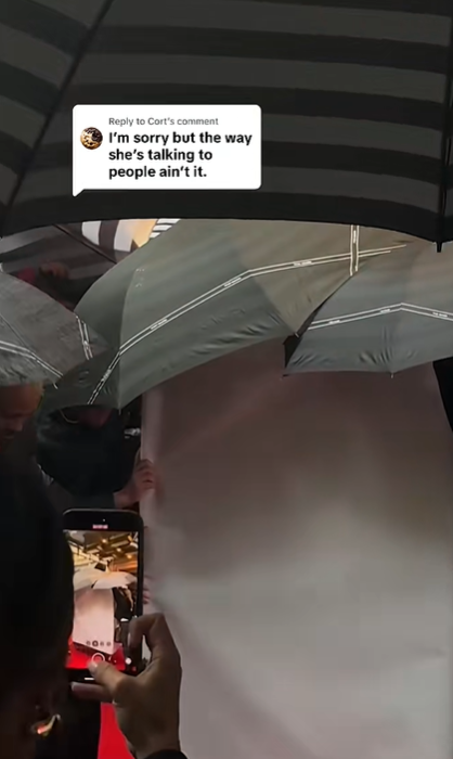 Screenshot from a tiktok video of doechii met gala