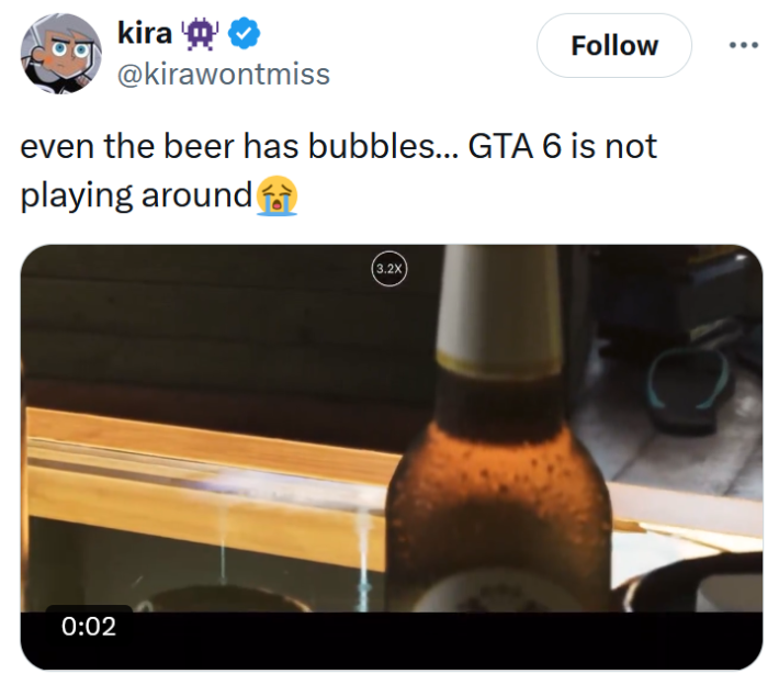 GTA 6 Trailer 2 tweet reading "