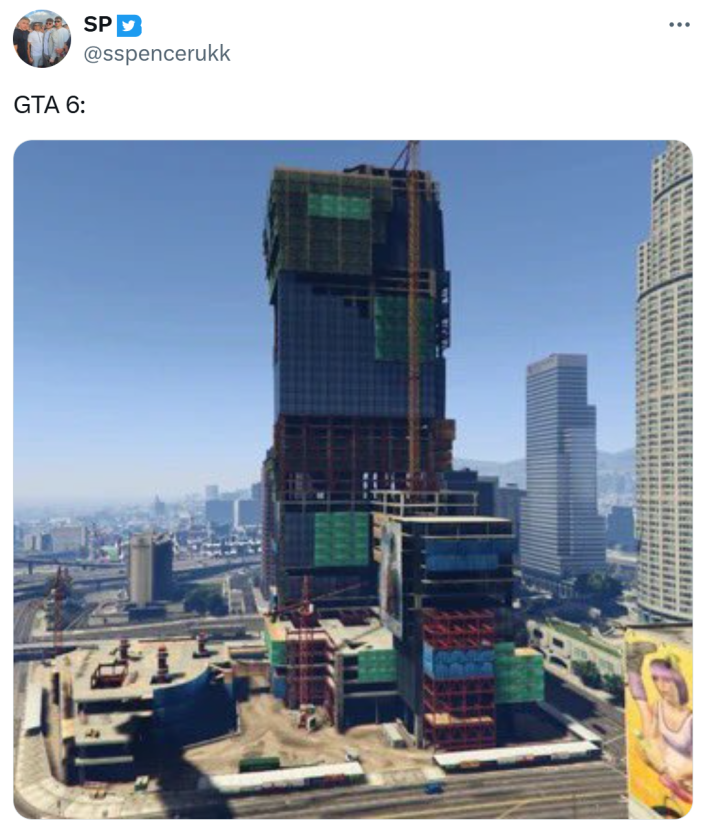Post about GTA 6 getting delayed.