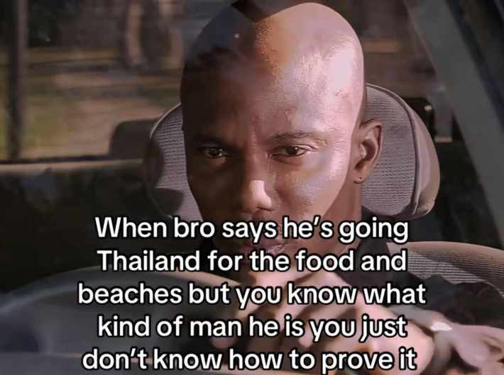 TikTok meme post of Doakes from 'Dexter' staring.