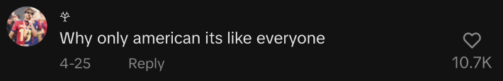 “Why only American? It’s like everyone,” said @la2inee.