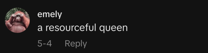 “A resourceful queen,” commented @pixiemely.