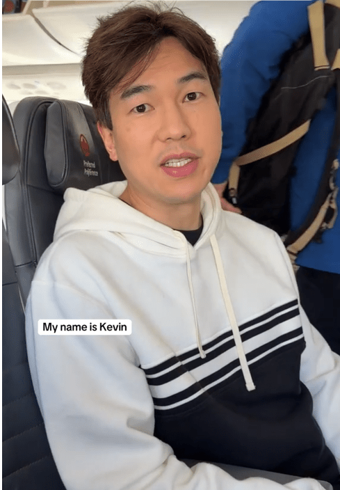 "My name is" TikTok video with Kevin.