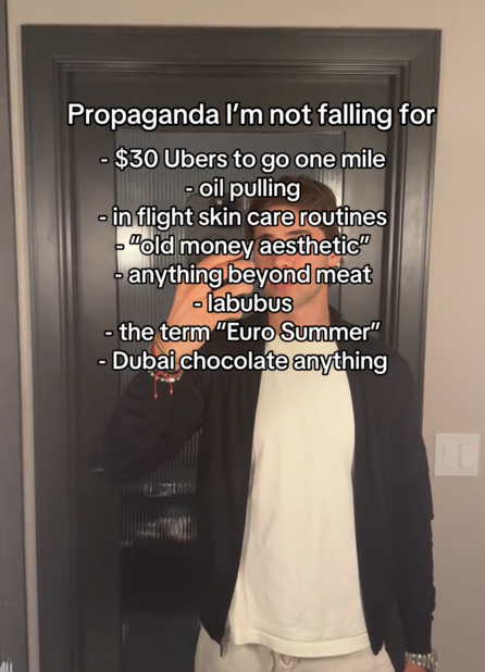 TikTok video with a man in a black jacket.