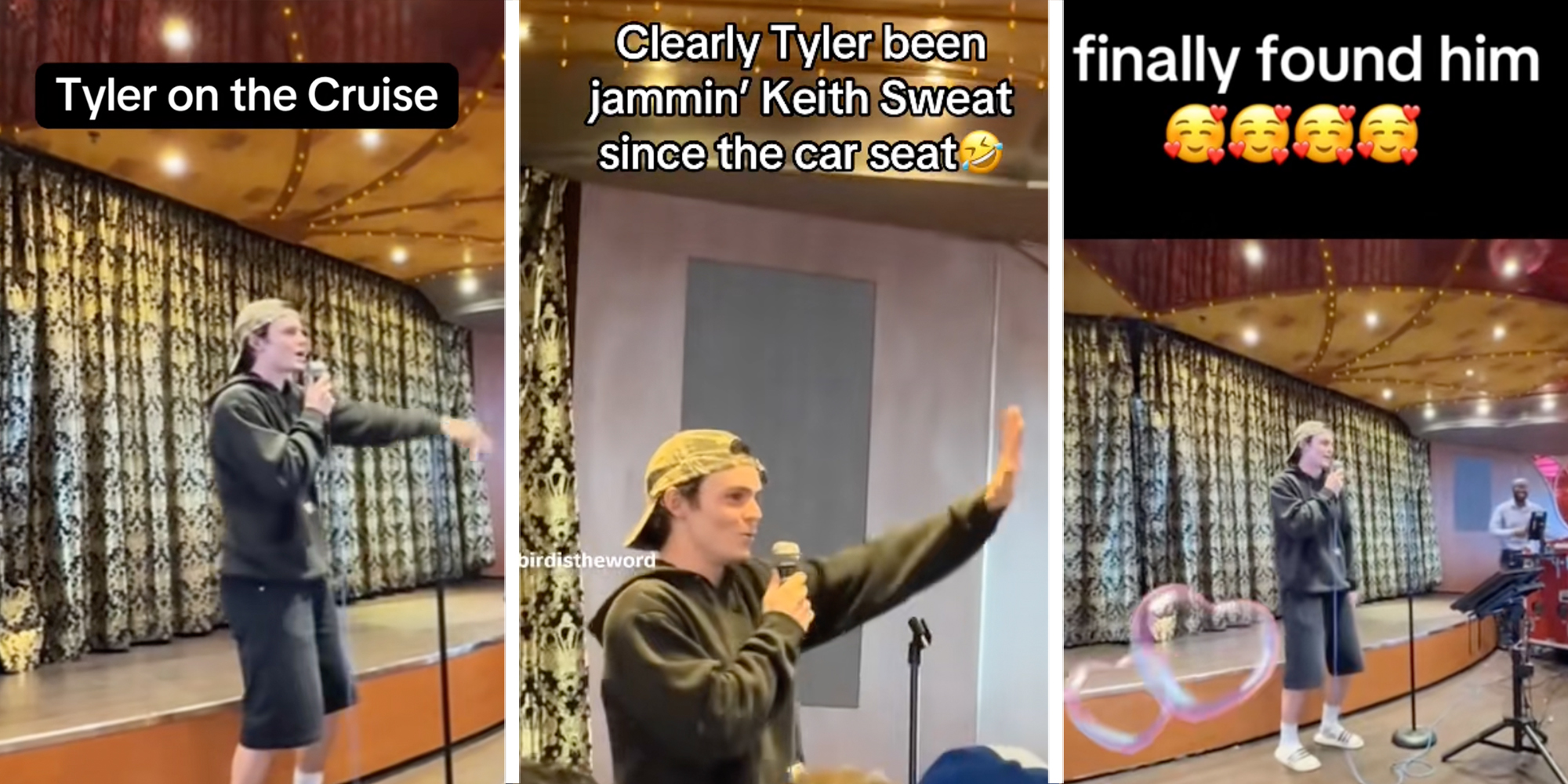 White Boy Tyler on Carnival Cruise singing Keith Sweat