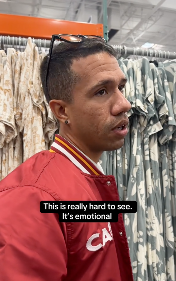 @yoelandmari/TikTok cuban man in costco "this is really hard to see. it's emotional."