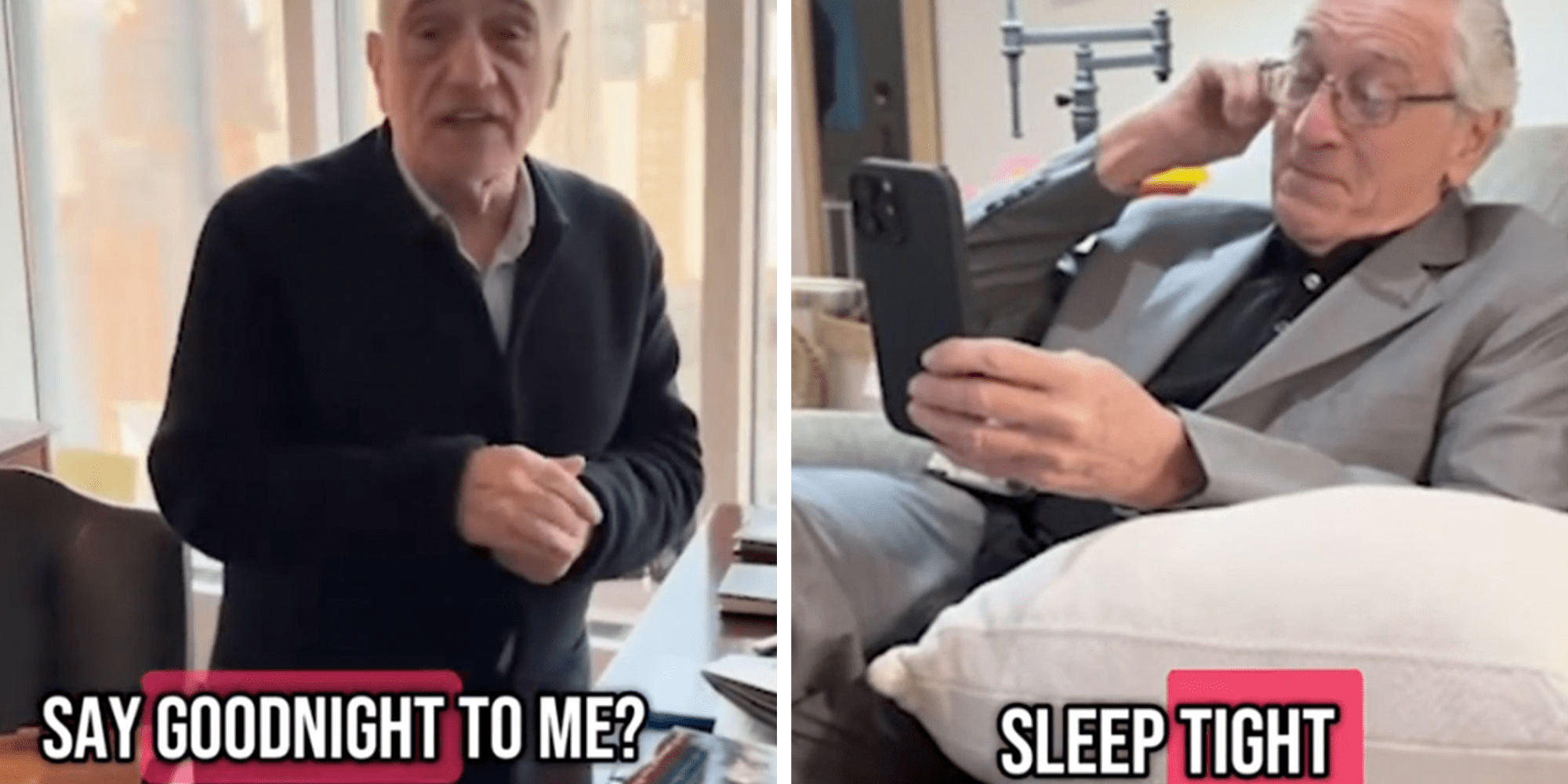 de niro scorsese goodnight tiktok prank
