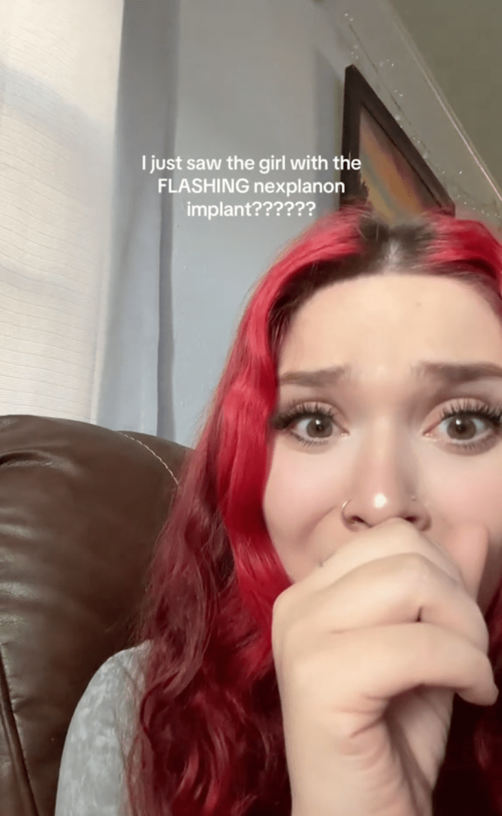 @allabtalexis/TikTok, I just saw the girls with the FLASHING nexplanon implant ??????????
