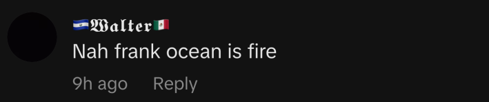 “Nah Frank Ocean is fire,” @who_walter echoed a popular sentiment on the thread.