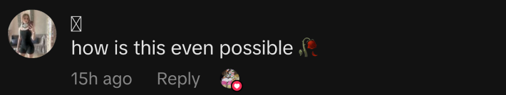 “How is this even possible 🥀,” commented @mariaiskindaswaggy.