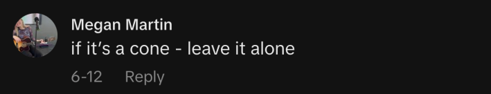 “If it’s a cone, leave it alone.”