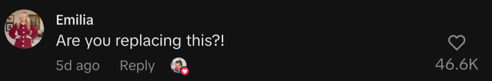 “Are you replacing this?!” asked @bubbles561988.