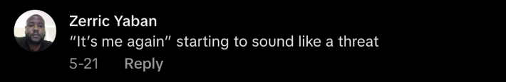 “It’s me again starting to sound like a threat,” said @theblackairforce_hashira.