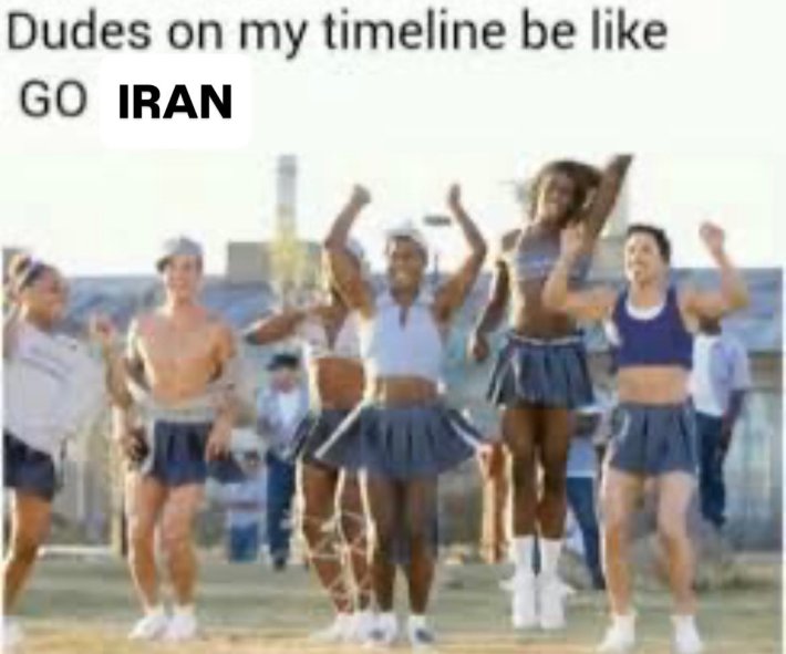 Israel attacking Iran meme about rooting for Iran.