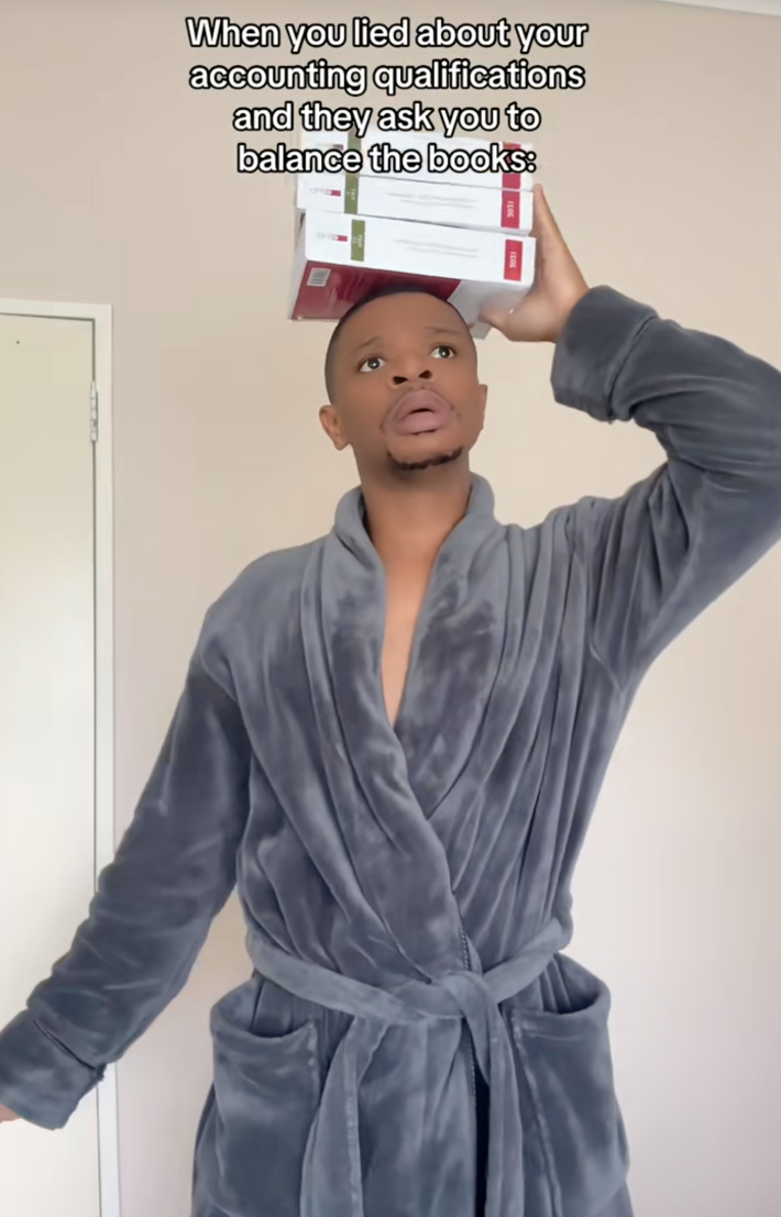 when you lied about your accounting qualifications and htey ask you to balance the books