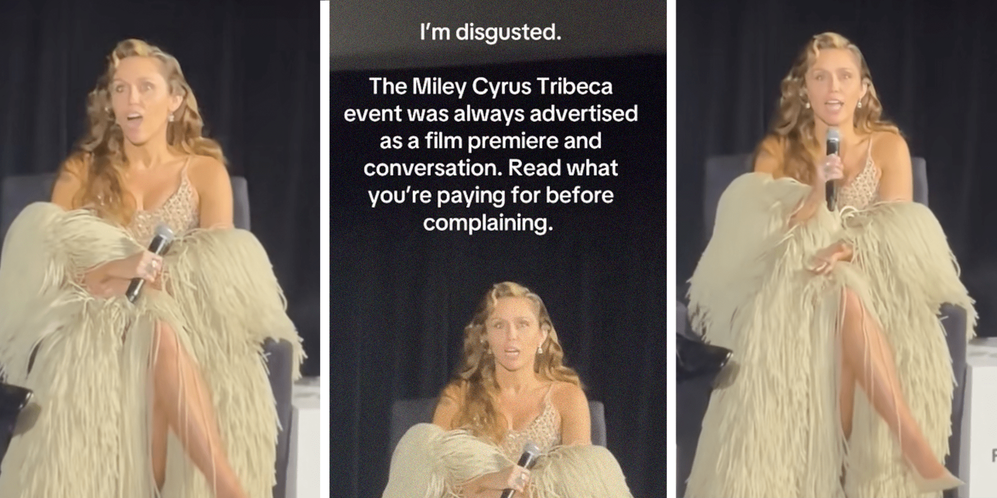miley cyrus heckled at tribeca festival