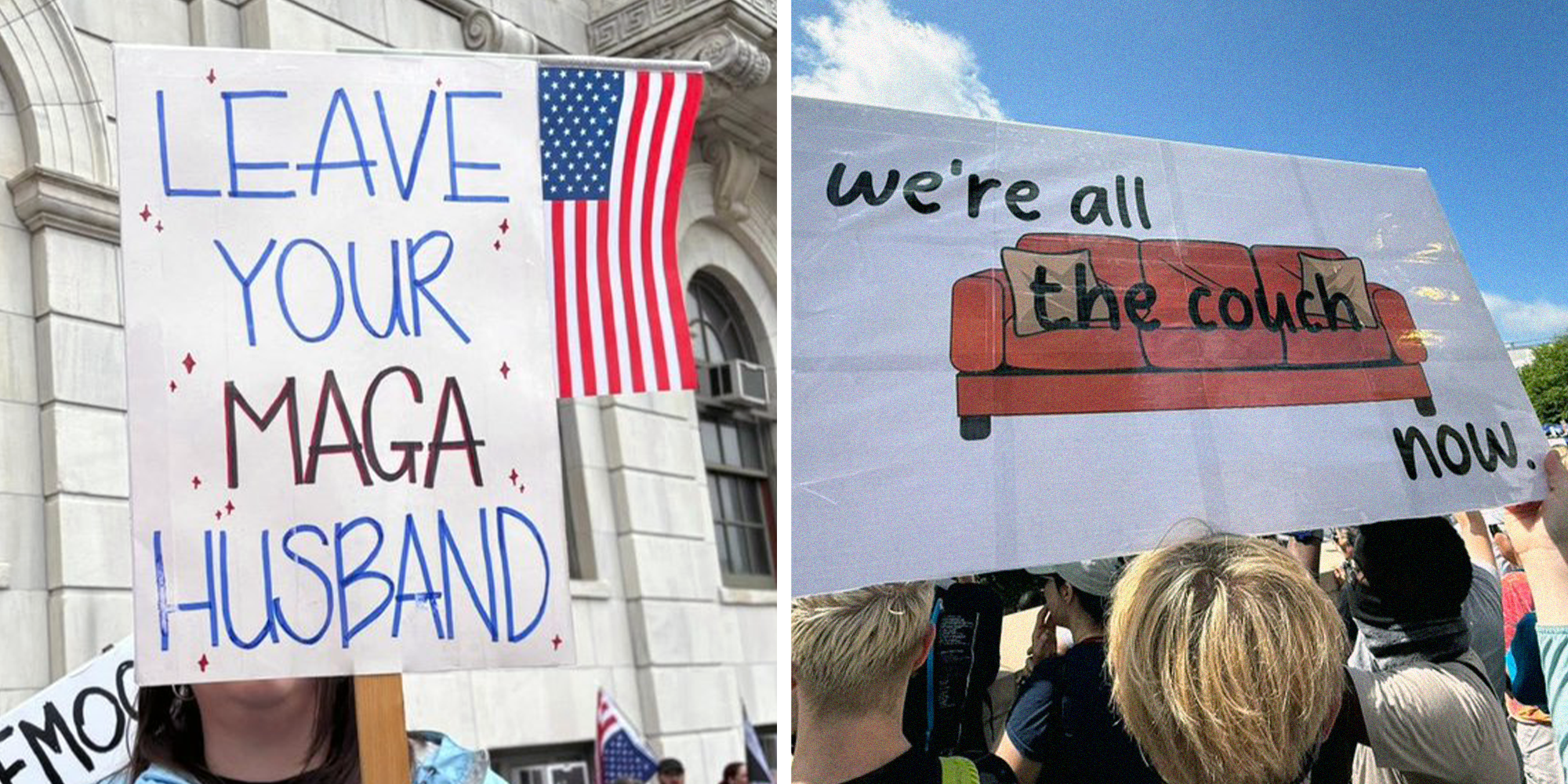 no kings day protest signs