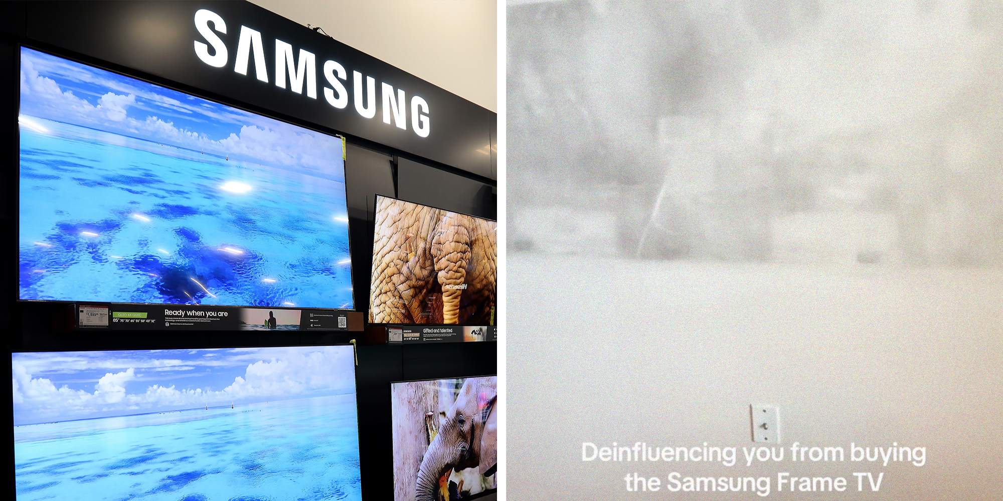 samsung frame tv leaves mark on the wall