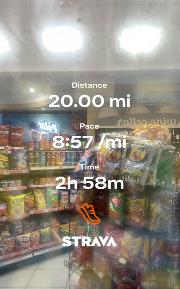 run stats on fridge door