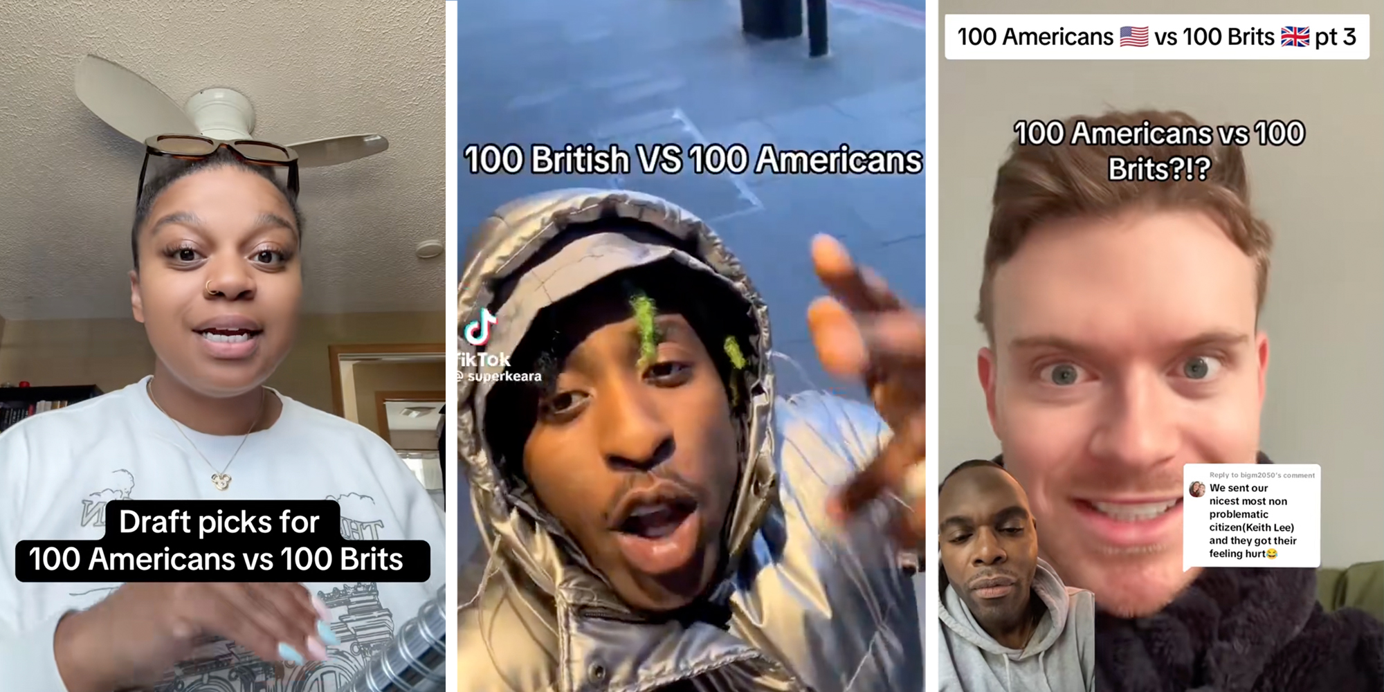 People debating 100 americans vs 100 brits who would win