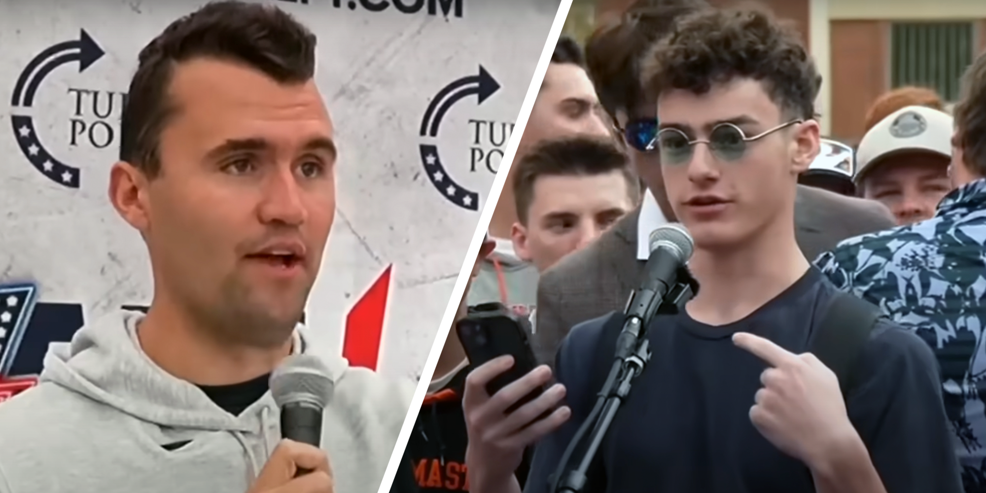 charlie kirk vs college student
