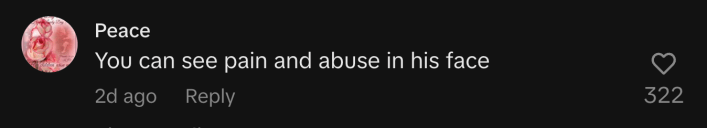 “You can see pain and abuse in his face.”