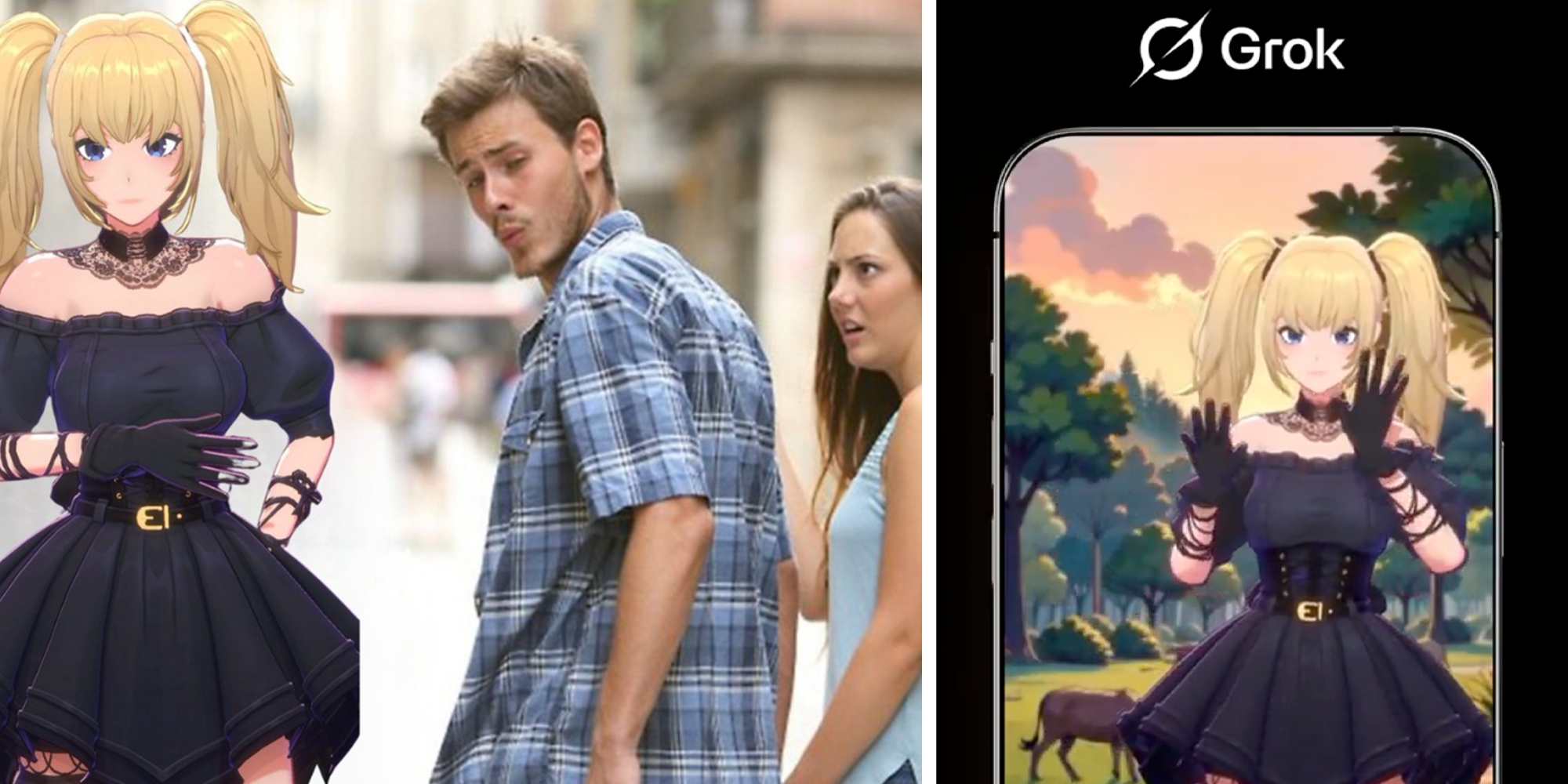 grok ai companion ani goth girl