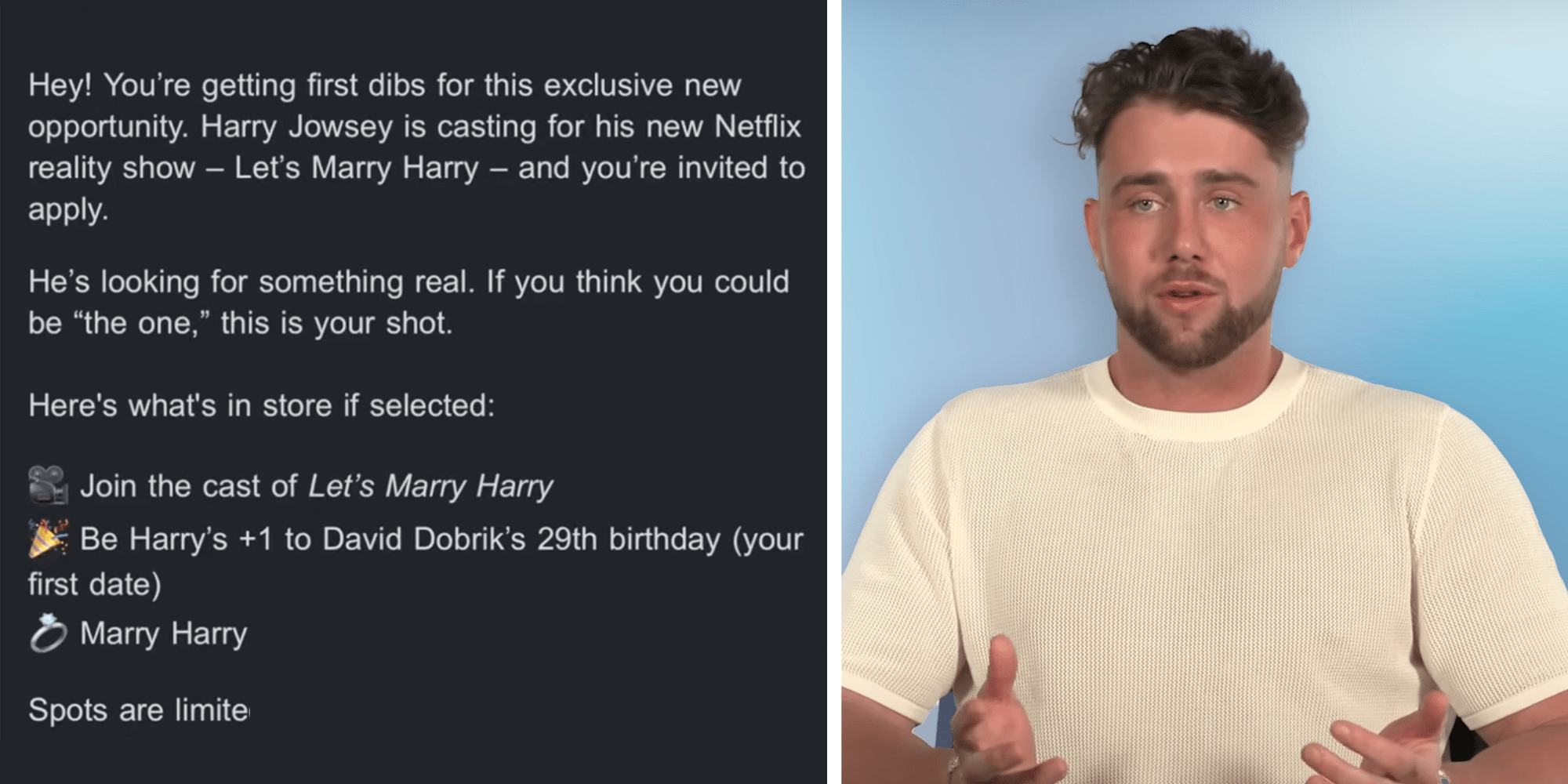harry jowsey david dobrik wedding date netflix show