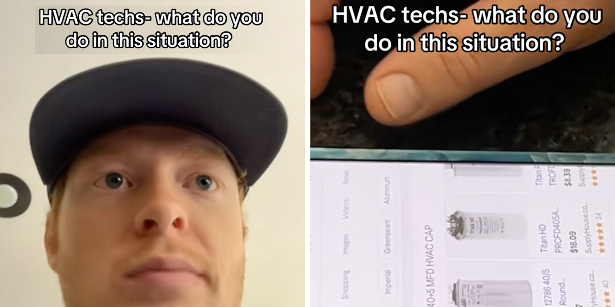 Hvac tech asking what others would do in this situation after customer pulls up price for cheap part