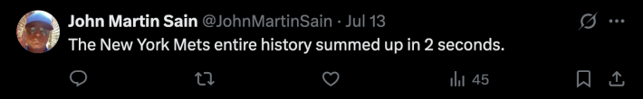 “The New York Mets entire history summed up in 2 seconds."