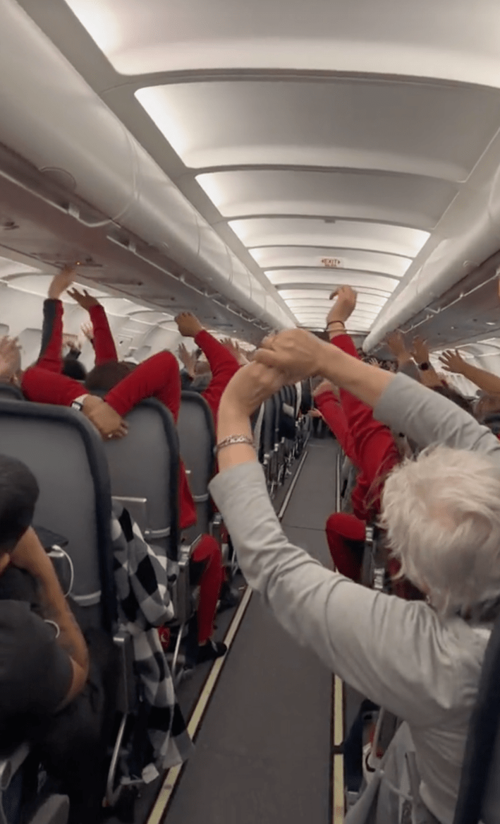 airplane yoga