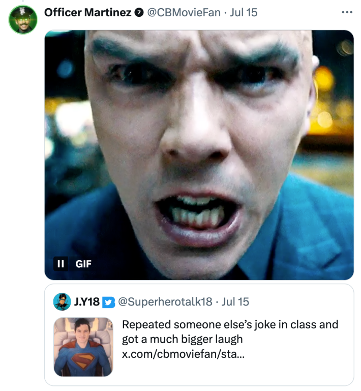 GIF of Lex Luthor screaming.