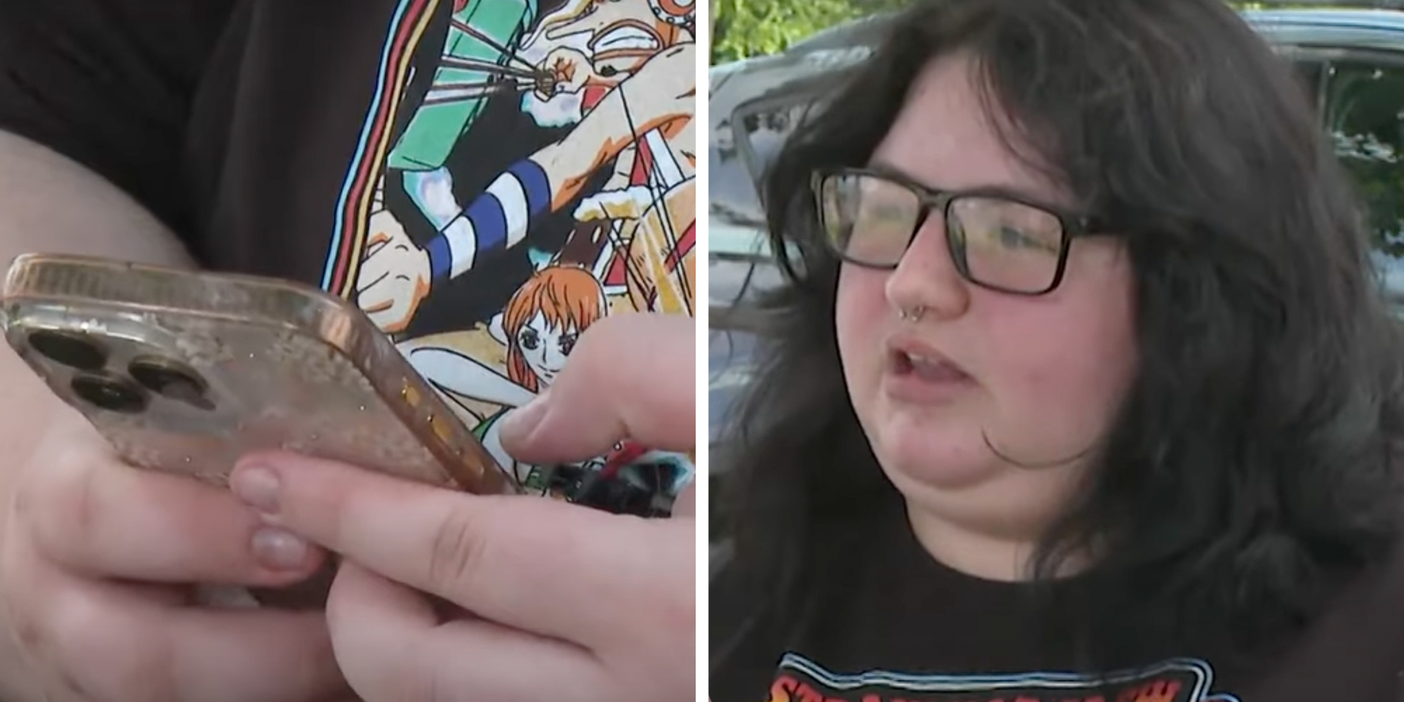 Lisa Henderson of Russellville, Alabama, talking to the news after being struck by lightning