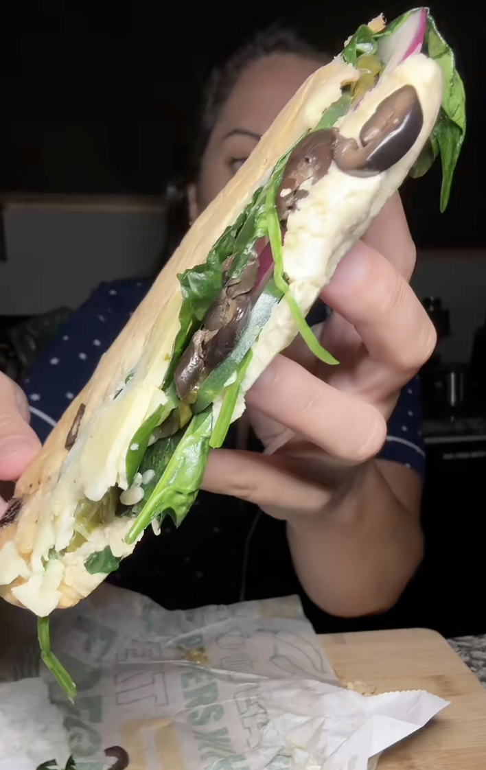 asmr subway sandwich flat mukbang